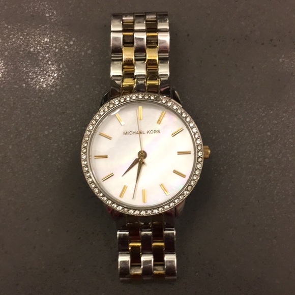 Michael Kors Pave Two-Tone Watch - Picture 2 of 8